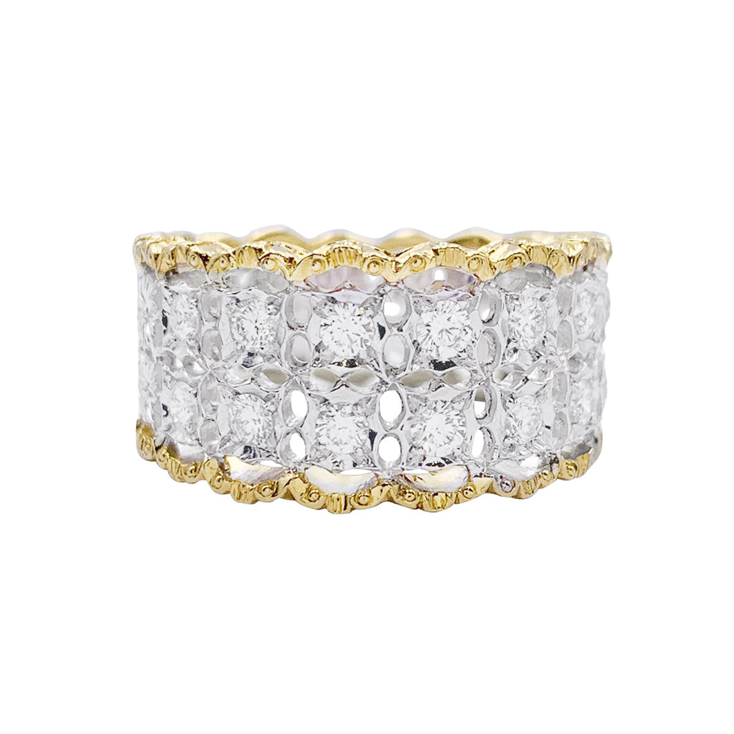Bague M.Buccellati deux ors et diamants