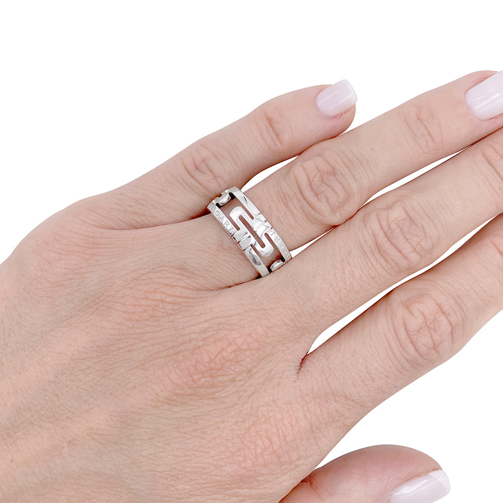 Bague Bulgari, "Parentesi", or blanc.