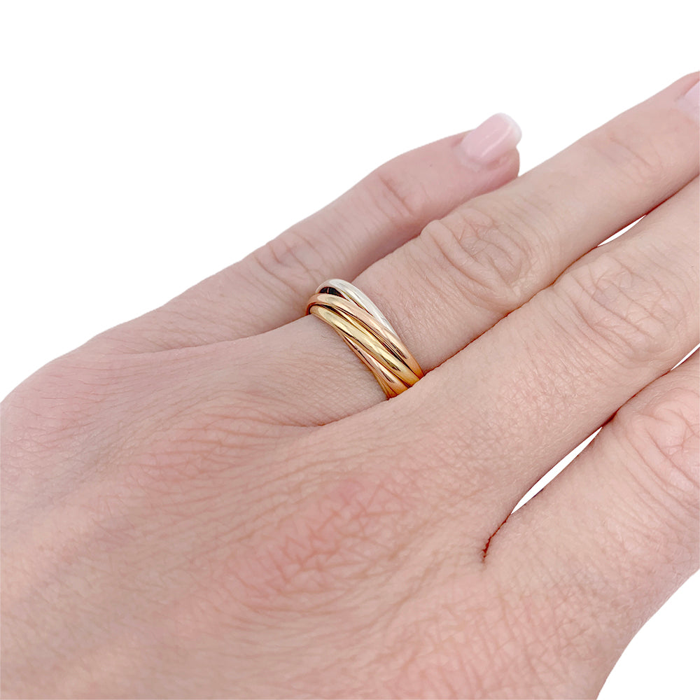 Cartier ring, "Semainier", three golds.