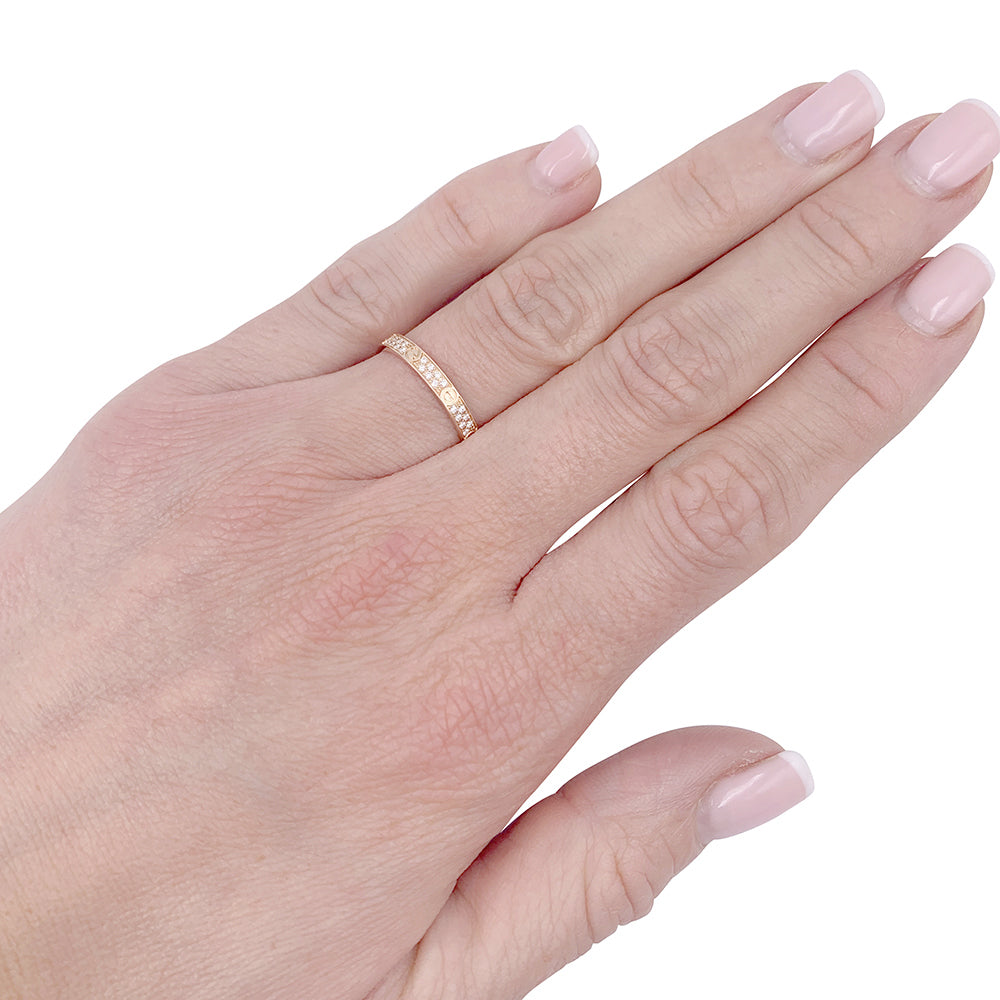 Cartier ring, "Love", pink gold, diamonds.
