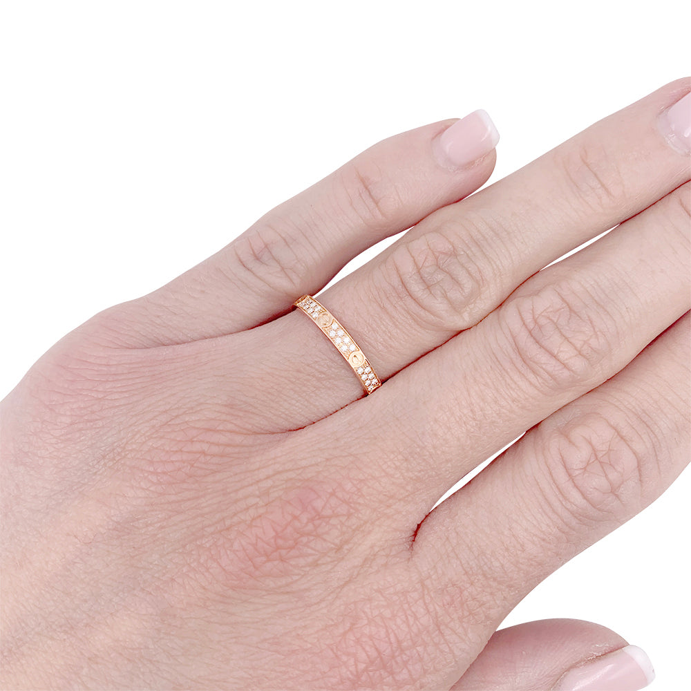 Cartier ring, "Love", pink gold, diamonds.