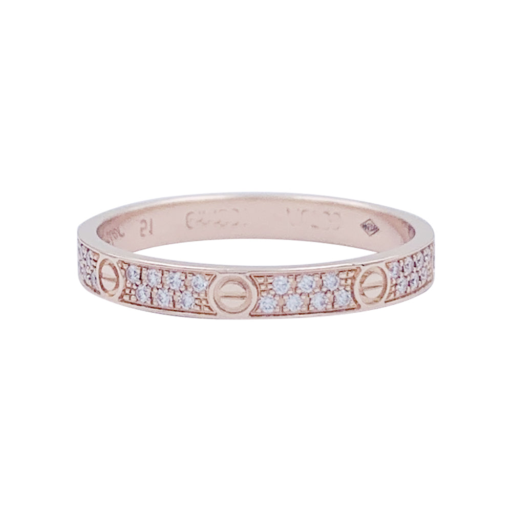 Bague Cartier, "Love", or rose, diamants