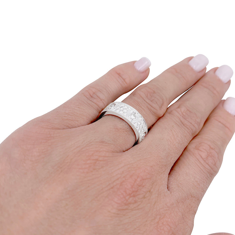 Cartier ring, "Love", white gold, diamonds.