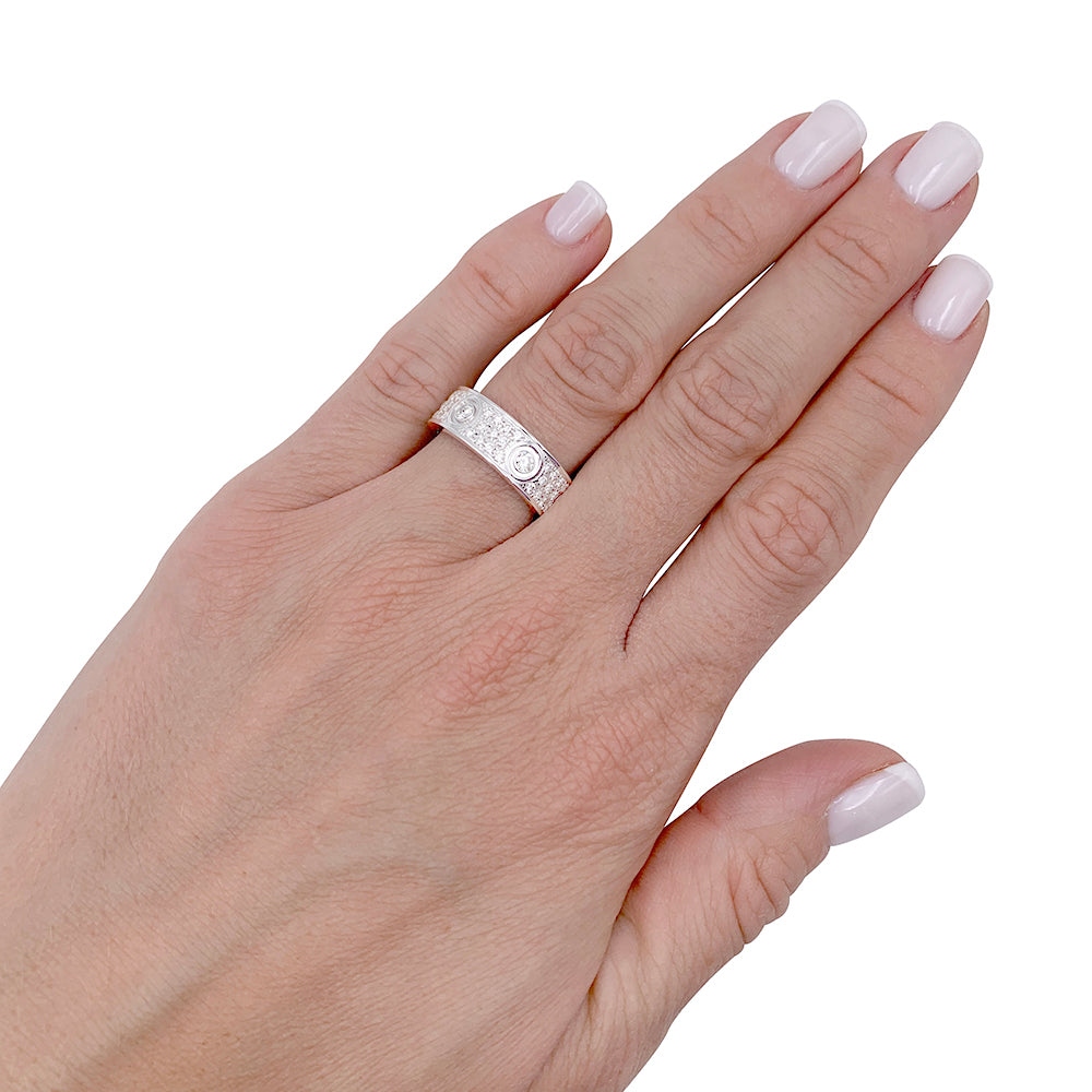 Cartier ring, "Love", white gold, diamonds.