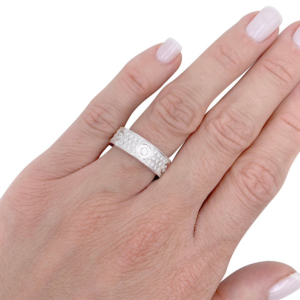 Cartier ring, "Love", white gold, diamonds.