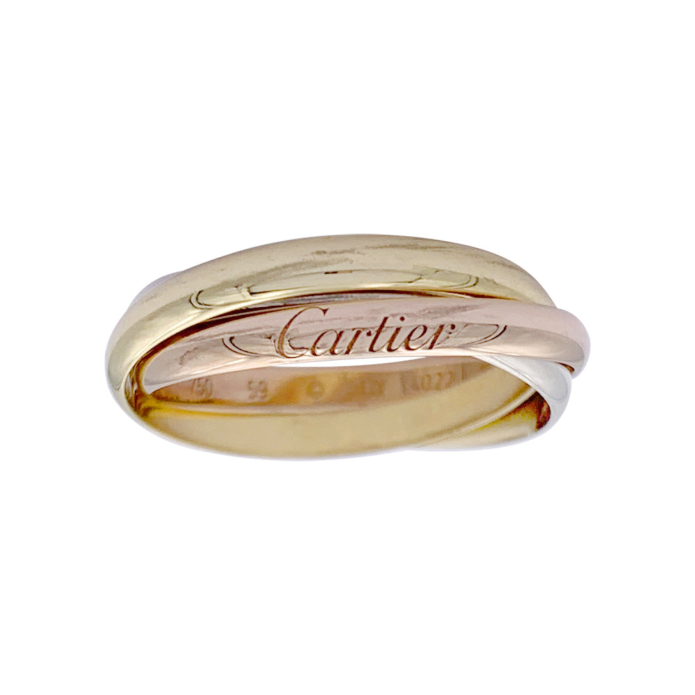 Cartier ring, "Trinity", three golds, small model.