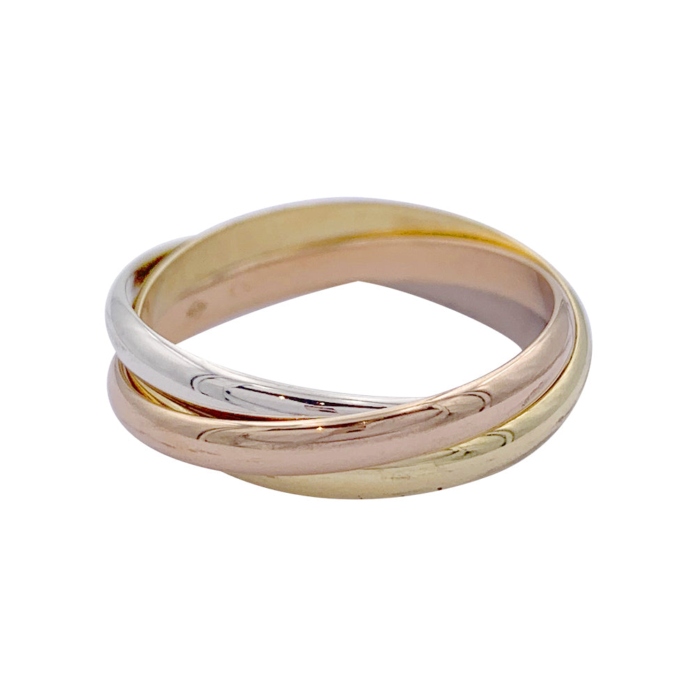 Cartier ring, "Trinity", three golds, small model.