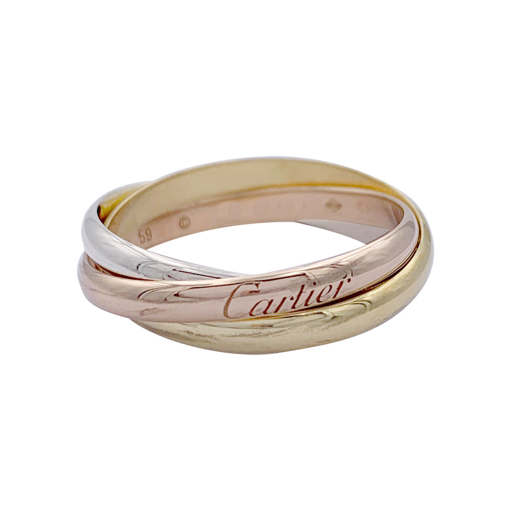 Bague Cartier, "Trinity", trois ors, petit modèle.