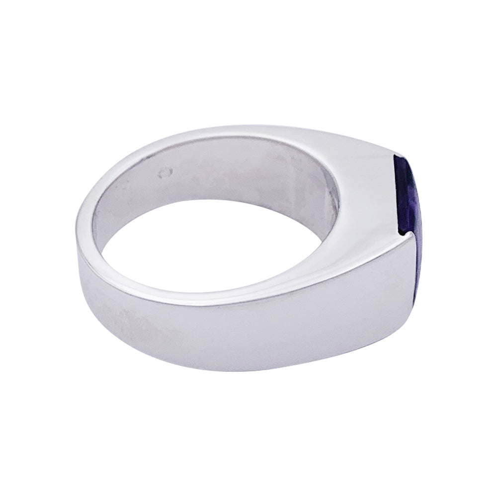 Cartier ring, "Tank", white gold, amethyst.