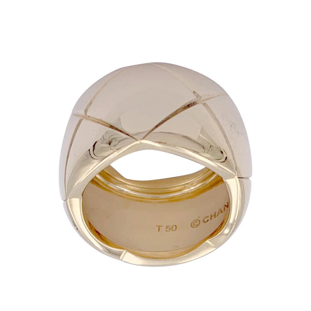 Bague Chanel," Coco Crush", or jaune.