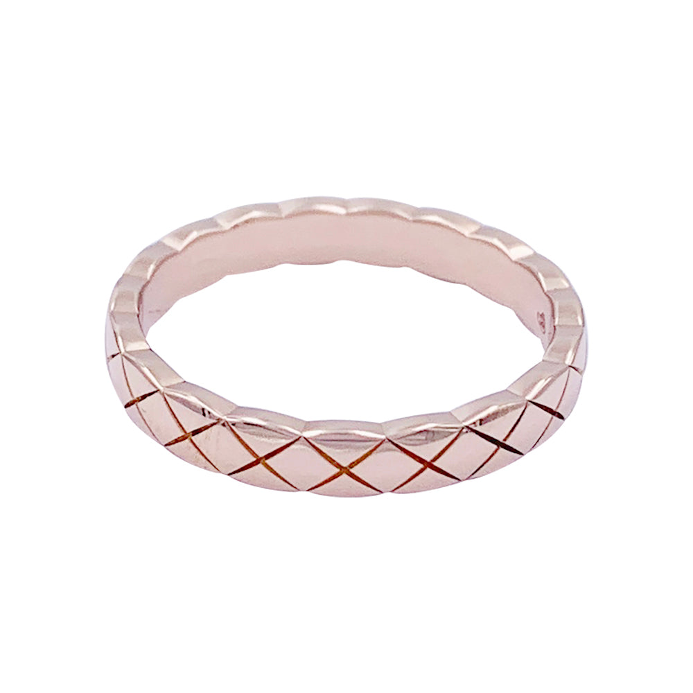 Bague alliance Chanel, "Coco Crush", or rose.
