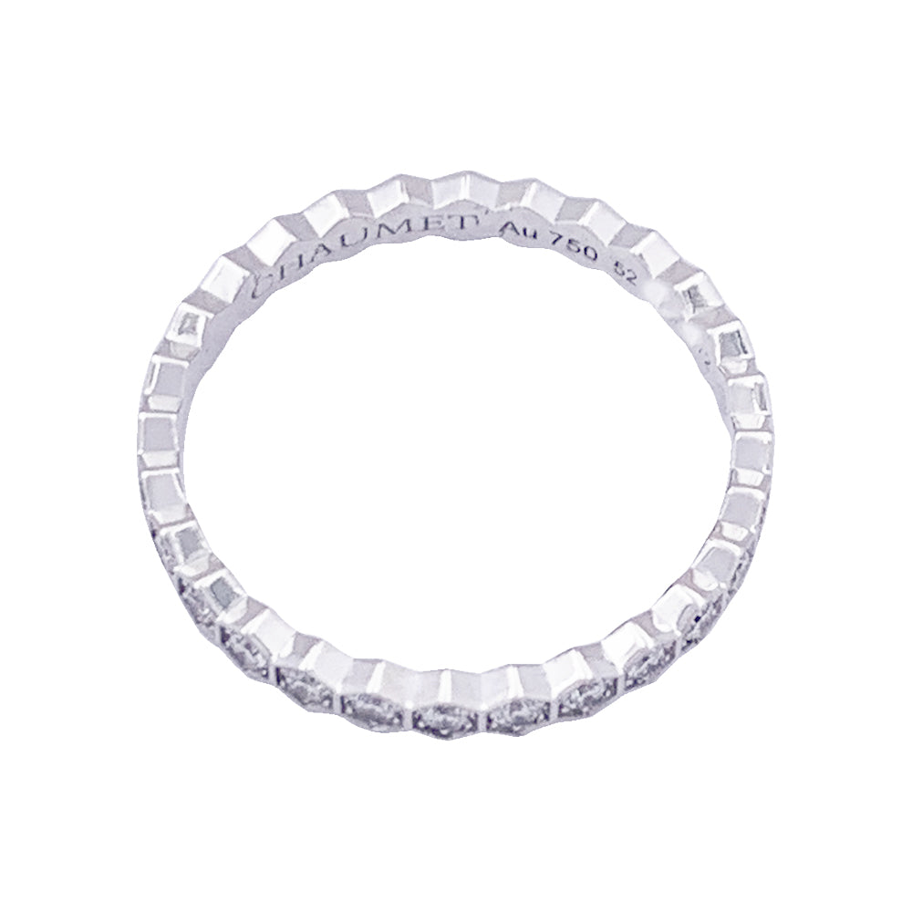 Alliance Chaumet "Bee my Love" or blanc, diamants.