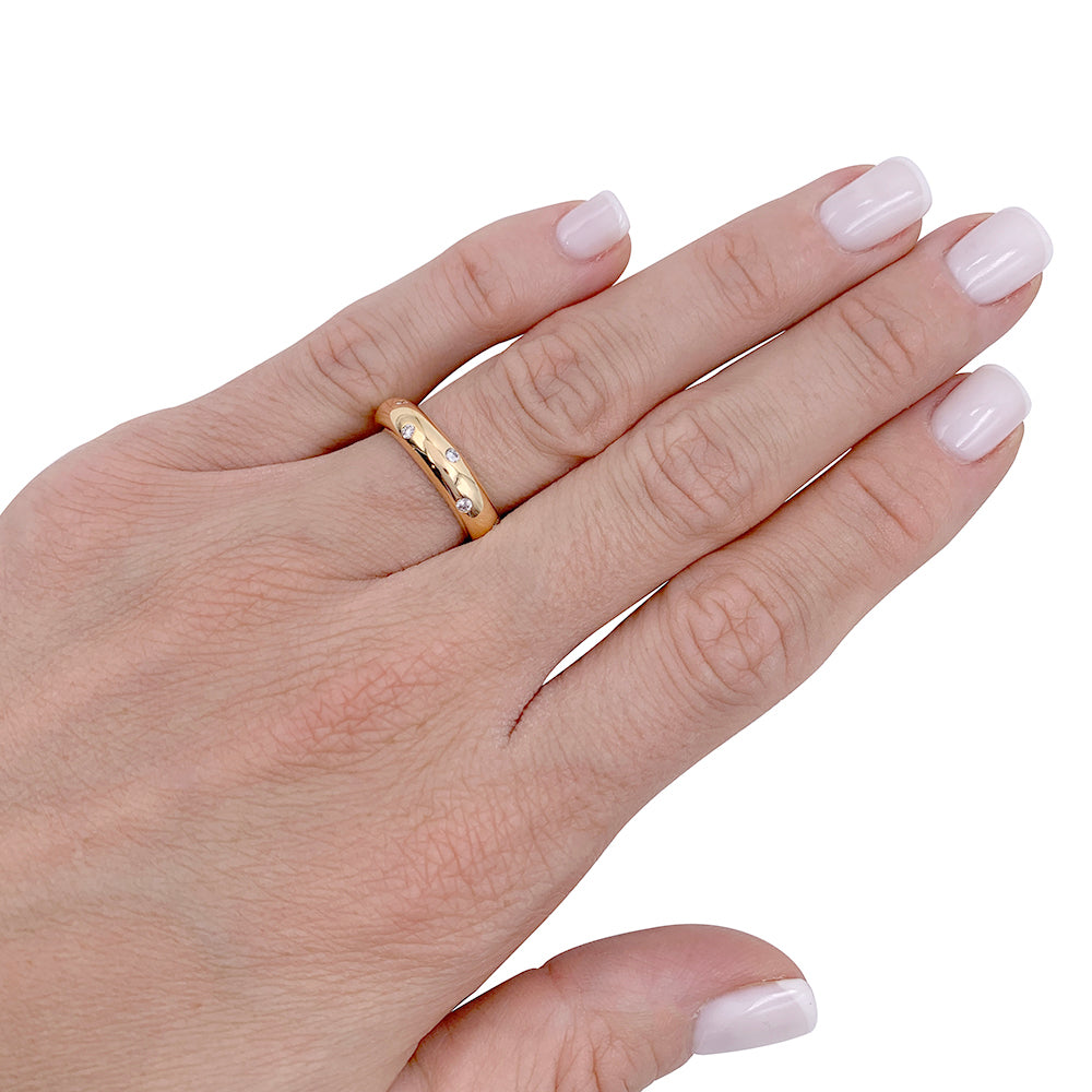 Chaumet yellow gold and diamond ring.