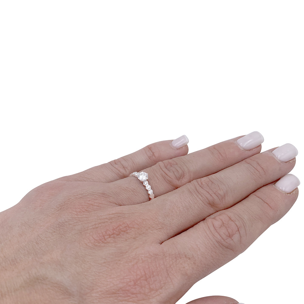 Chaumet ring, "Solitaire Bee my Love", white gold, diamonds.