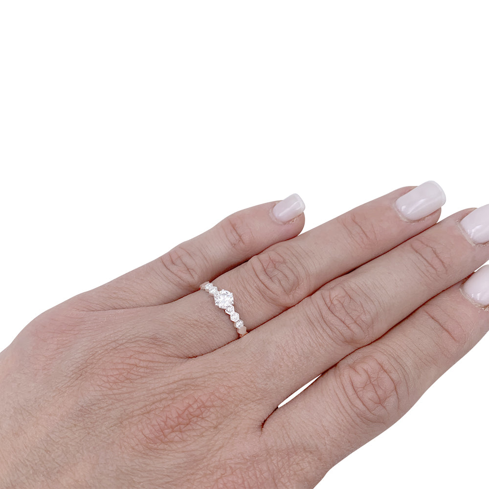 Chaumet ring, "Solitaire Bee my Love", white gold, diamonds.