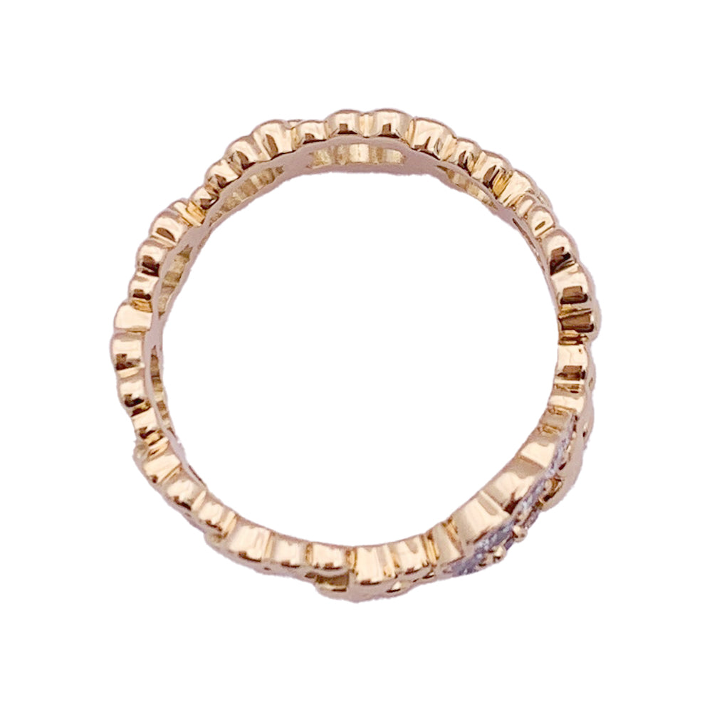Bague Dior "Archi Dior Milieu du siècle", or rose, diamants.