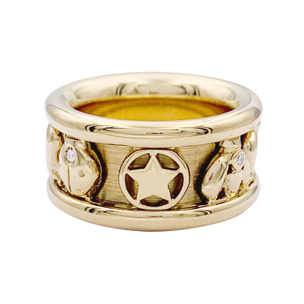 Dior ring, "Gri-Gri", yellow gold, diamonds.