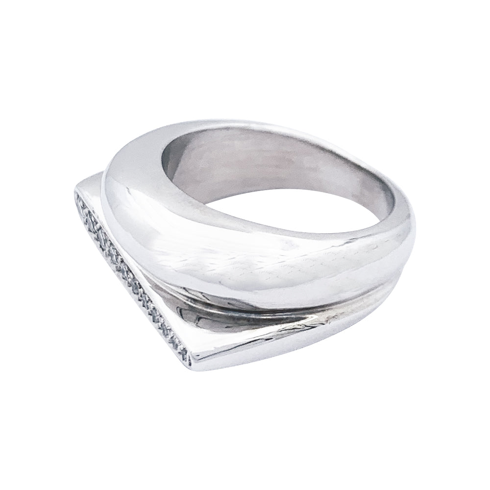 Fred ring, "Success", in white gold and diamonds.