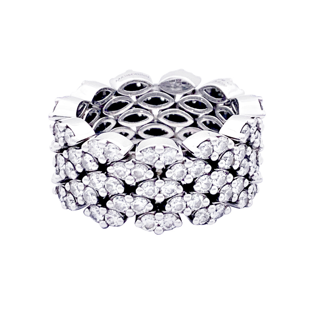 Mauboussin "I want it" ring in white gold and diamonds.