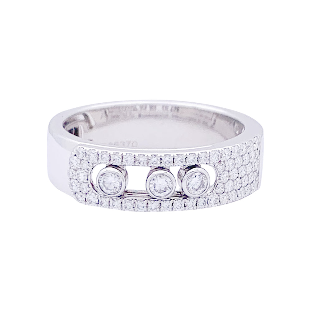 Bague Messika, "Move Noa Pavée", or blanc et diamants.