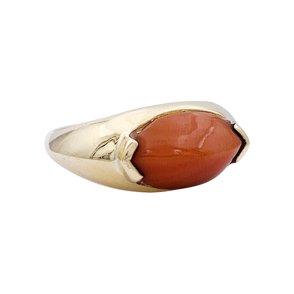 OJPerrin ring, yellow gold, coral.