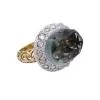 Pomellato ring, "Tango", pink gold, brown diamonds, diamonds, prasiolite.