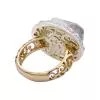 Pomellato ring, "Tango", pink gold, brown diamonds, diamonds, prasiolite.