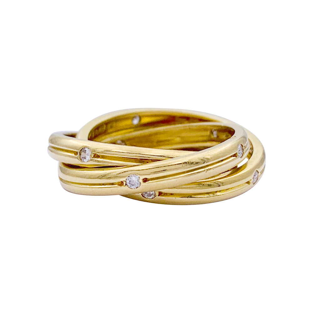 Bague Cartier, "Constellation", or jaune et diamants.