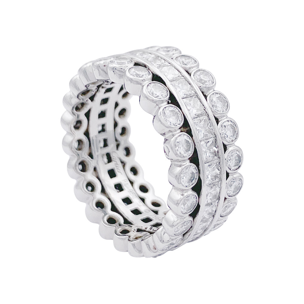 Cartier ring, platinum, diamonds.