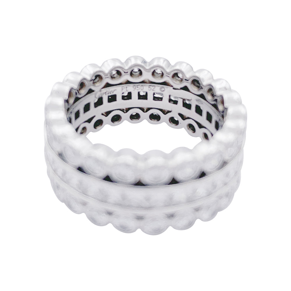 Cartier ring, platinum, diamonds.