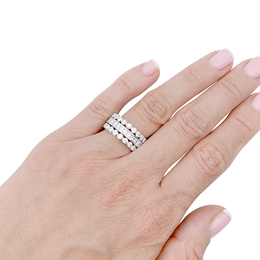Cartier ring, platinum, diamonds.