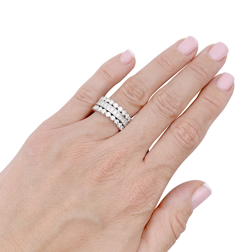 Cartier ring, platinum, diamonds.