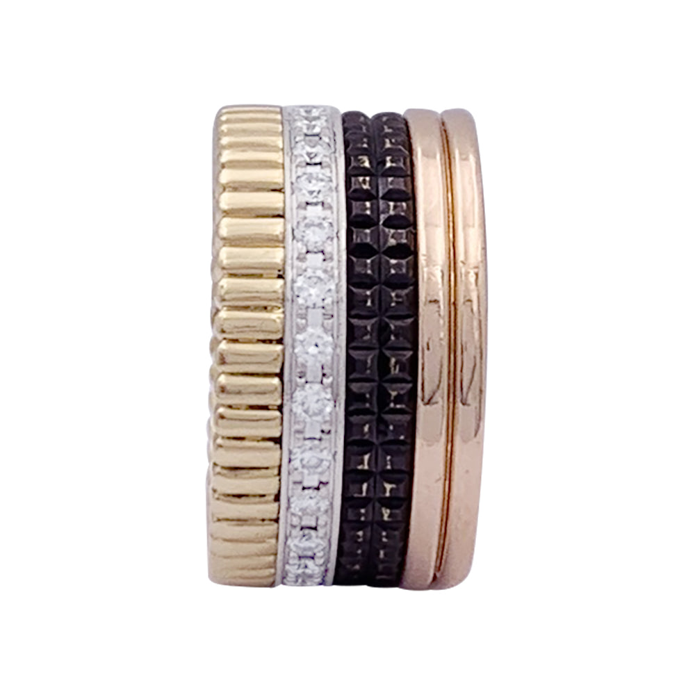 Bague Boucheron, "Quatre Classique Large", trois ors et diamants
