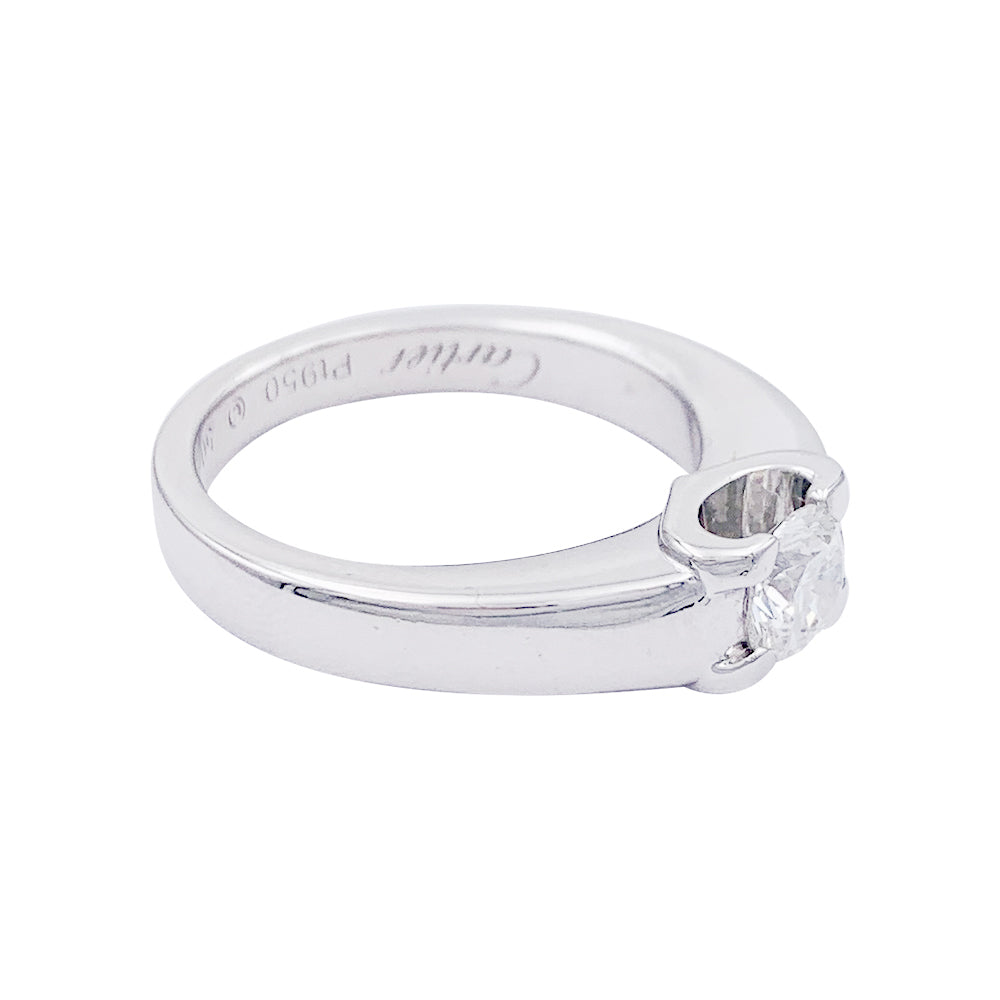 Cartier solitaire ring, "Louis Cartier", platinum, diamond.