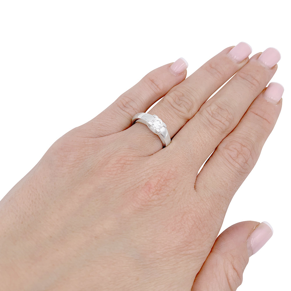 Cartier solitaire ring, "Louis Cartier", platinum, diamond.