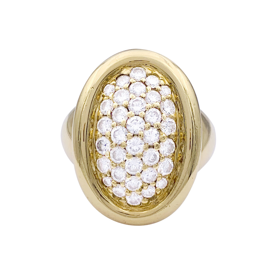 Bague Cartier, "Baignoire", or jaune, diamants.
