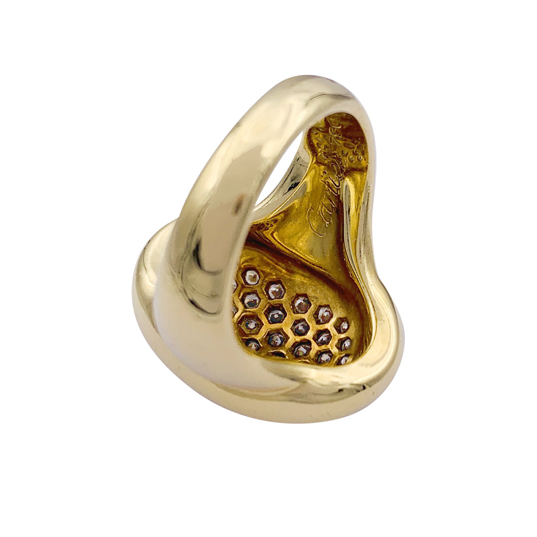 Bague Cartier, "Baignoire", or jaune, diamants.
