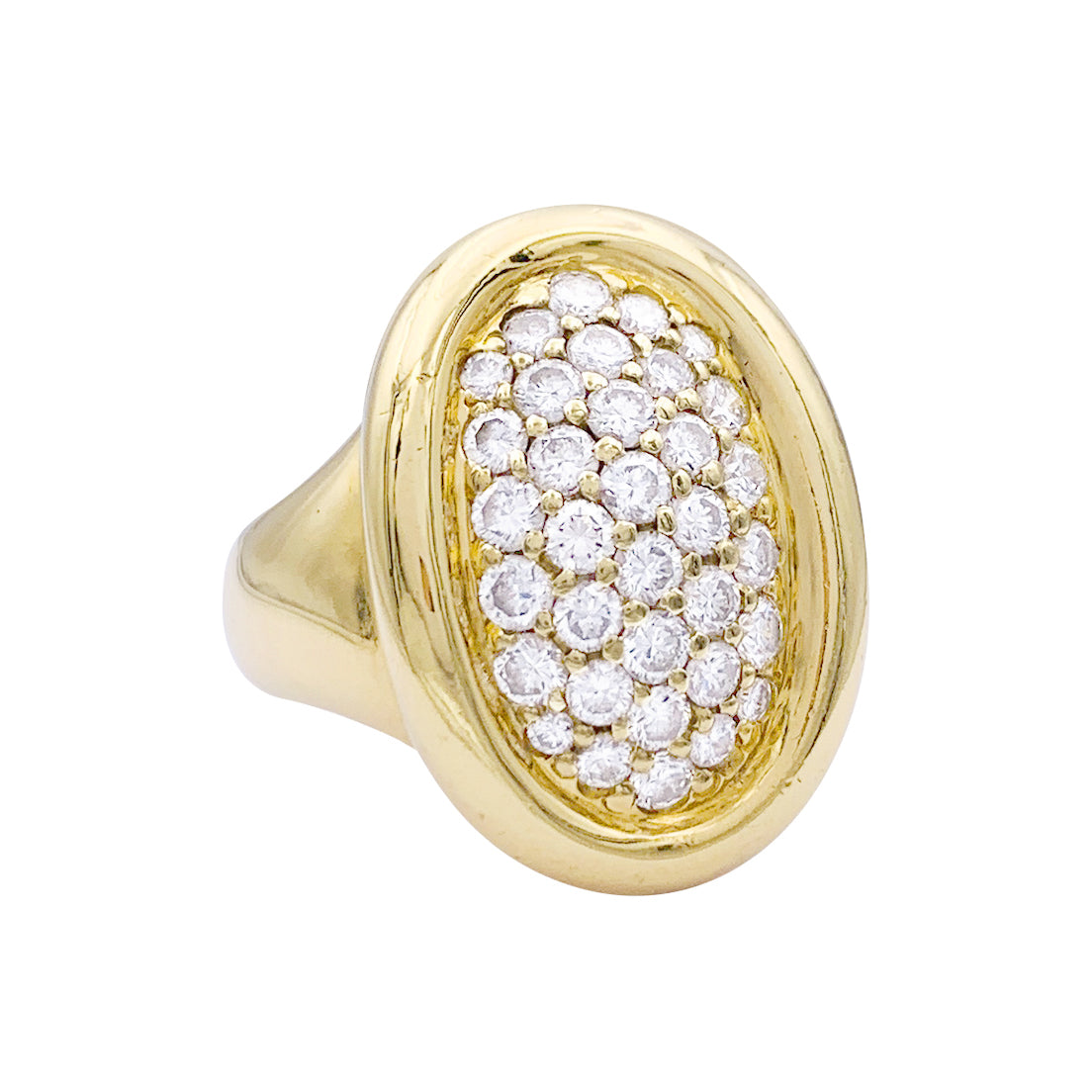 Bague Cartier, "Baignoire", or jaune, diamants.