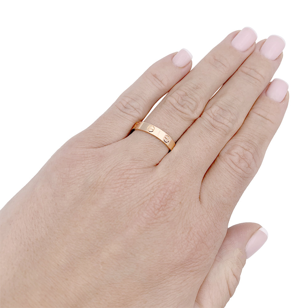 Bague Cartier, "Alliance Love", or rose.