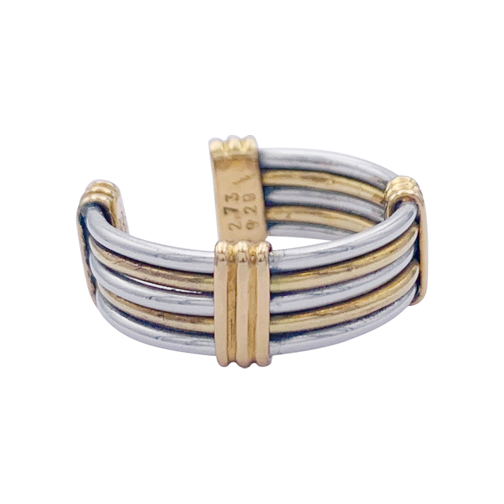 Bague Cartier or jaune et acier.