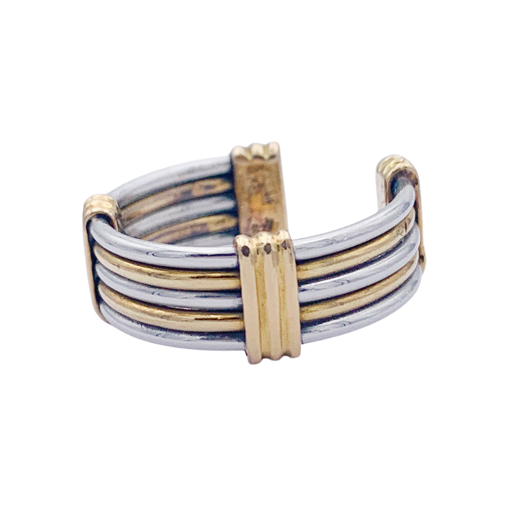 Bague Cartier or jaune et acier.