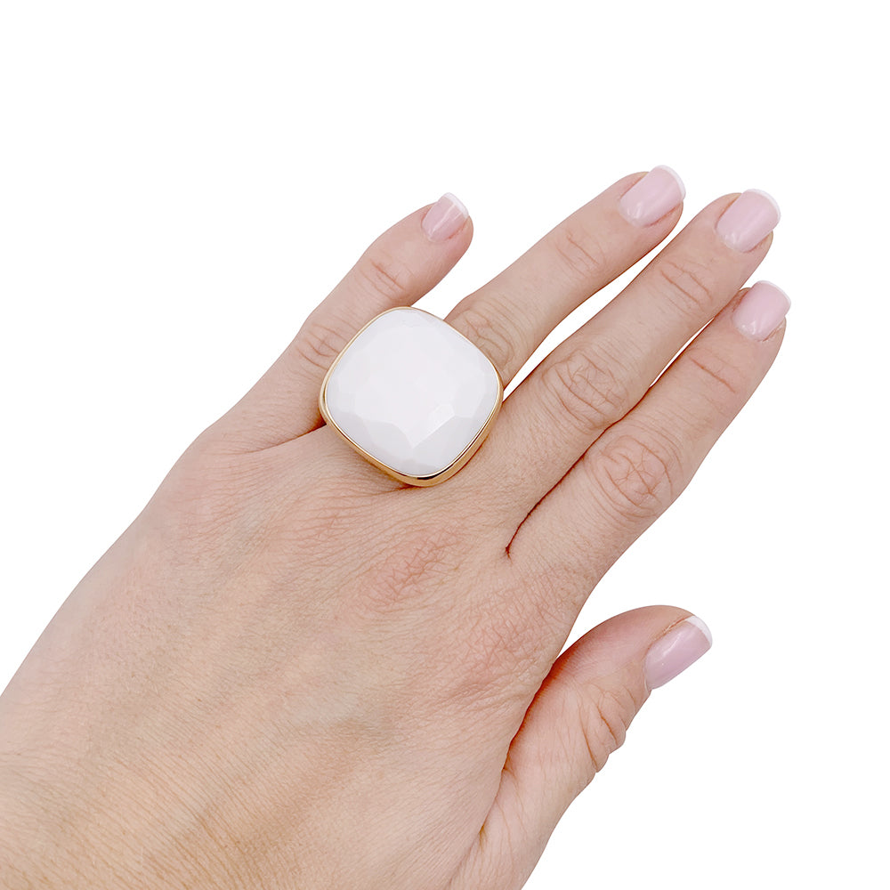 Pomellato, "Victoria" ring, pink gold, cacholong