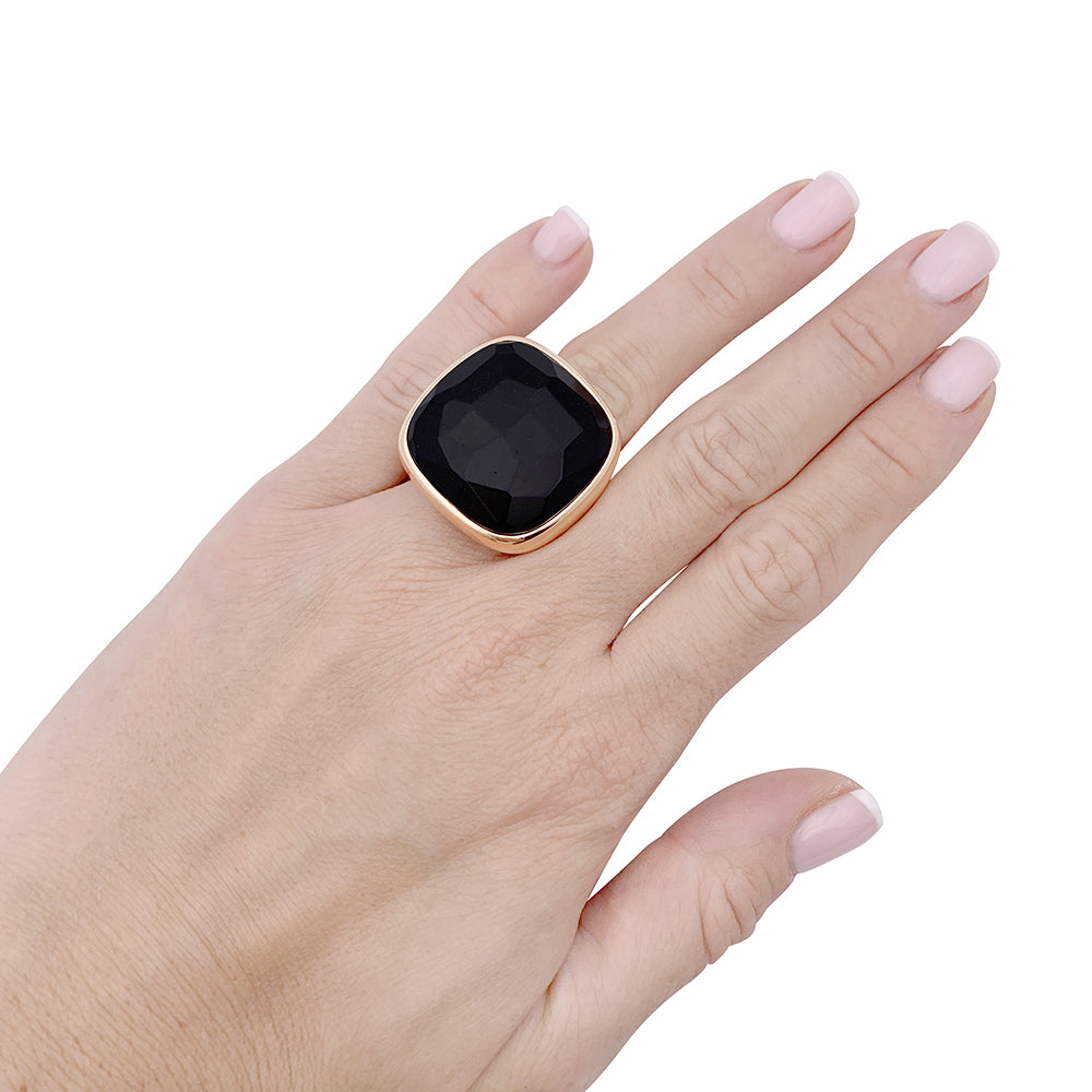 Pomellato "Victoria" ring, rose gold, jet.
