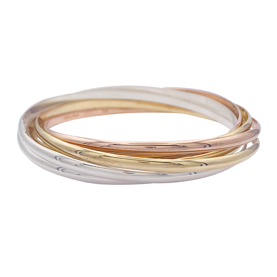 Bracelet Cartier, "Trinity Semainier", trois ors.