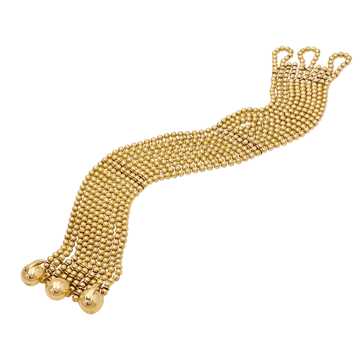 Bracelet Cartier modèle Draperie en or jaune. - Maison Eloe
