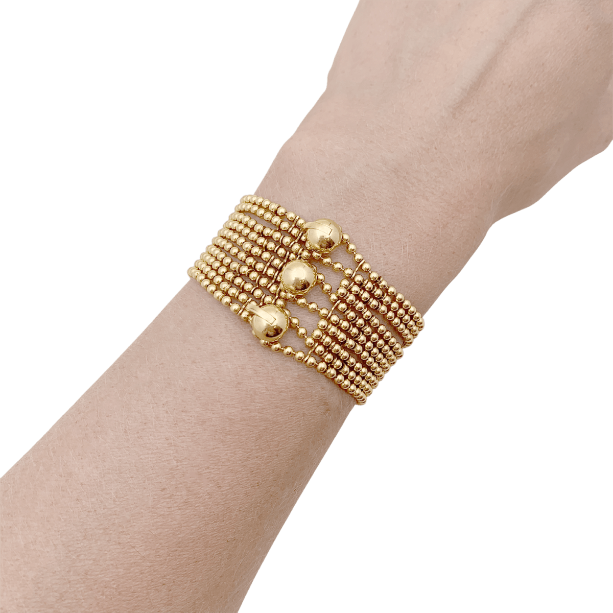 Bracelet Cartier modèle Draperie en or jaune. - Maison Eloe