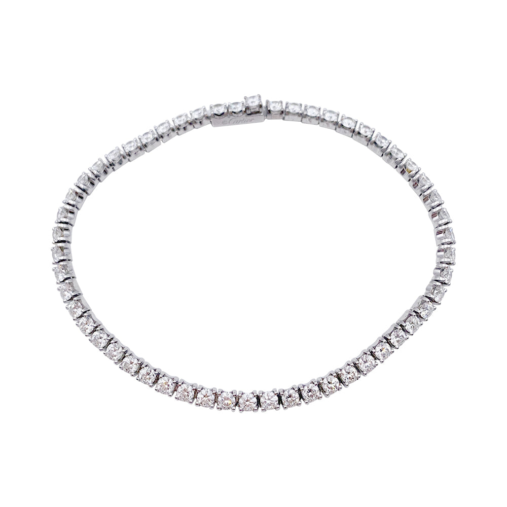 Cartier bracelet, "Essential Lines", white gold, diamonds.
