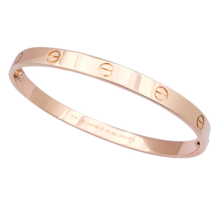 Bracelet Cartier, "Love", en or rose.