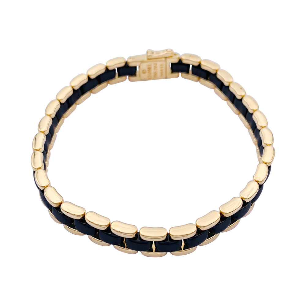 Chanel bracelet, "Ultra", yellow gold, ceramic.