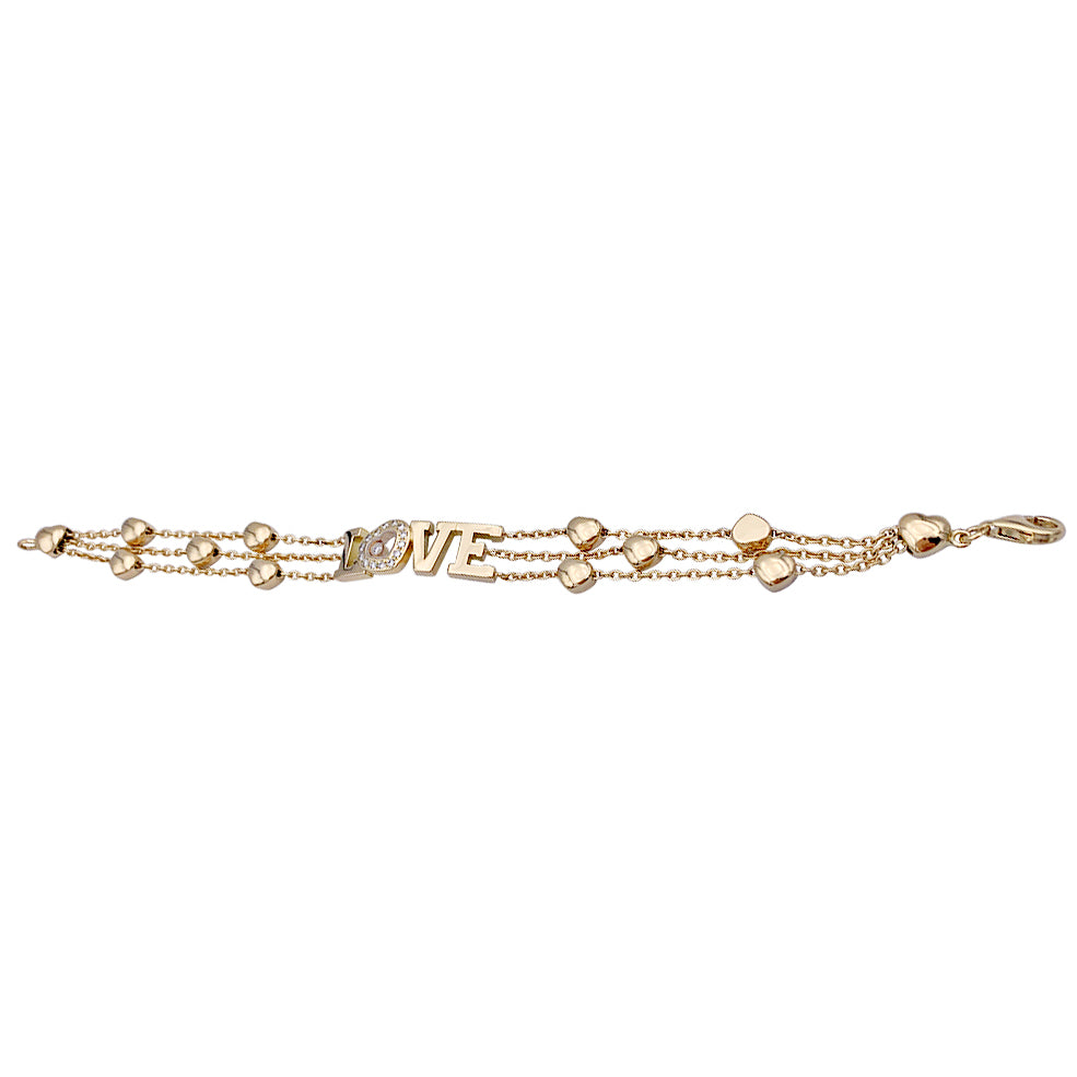 Bracelet Chopard, “Love Happy Diamonds", or jaune, diamants.